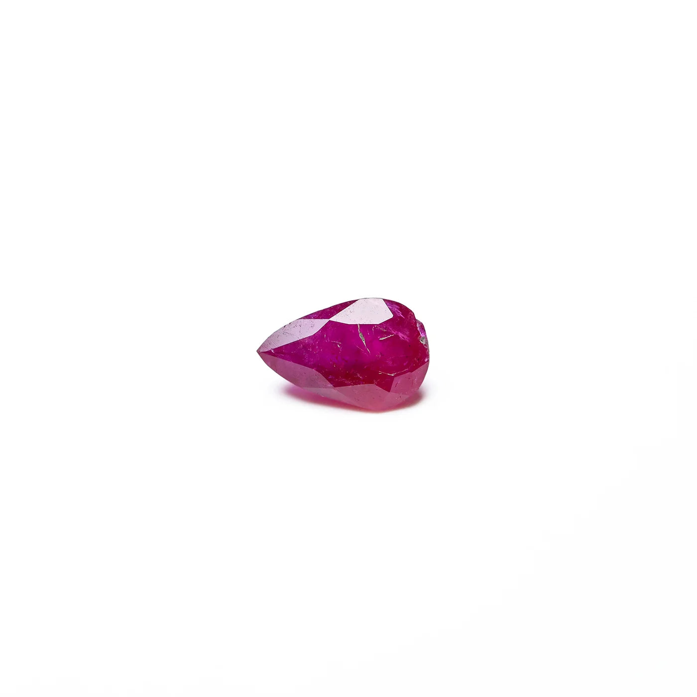 Purplish red 1.5 ct. Ruby in pear cut