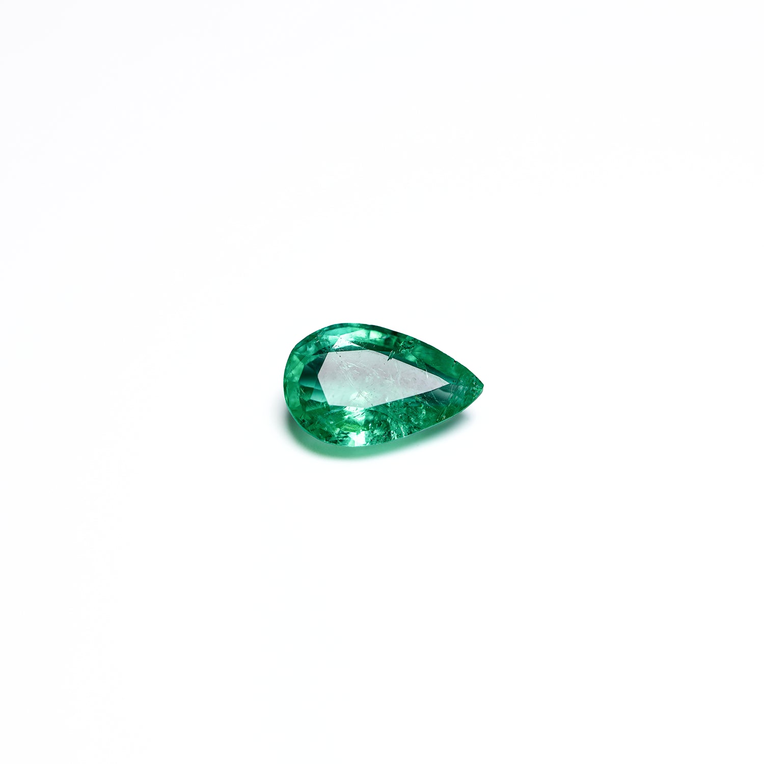 Green 2.2 ct. Emerald in pear cut