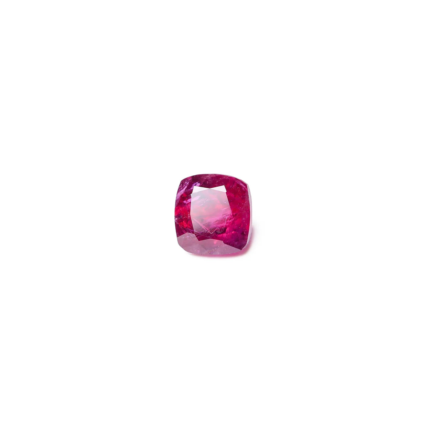 Purplish red 1.3 ct. Ruby in cushion