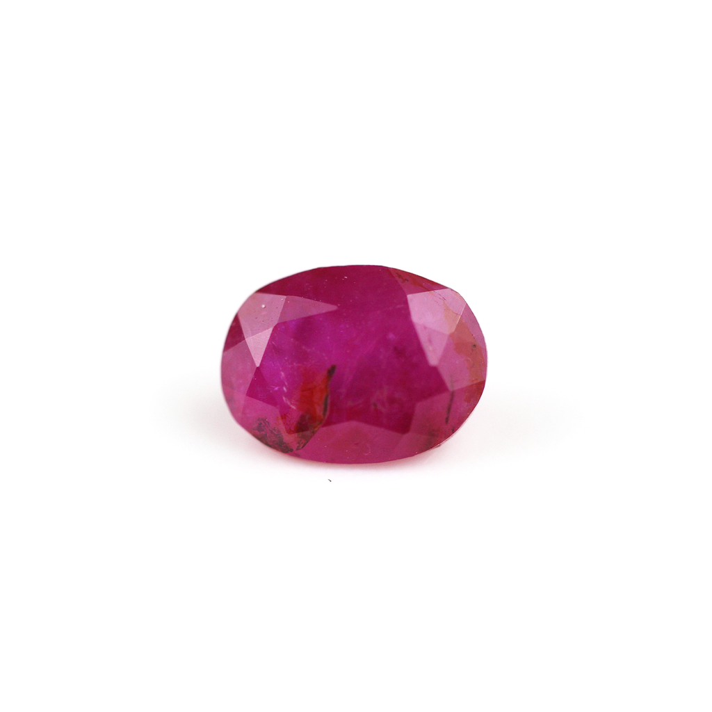 Purplish red 1.5 ct. Ruby in oval cut