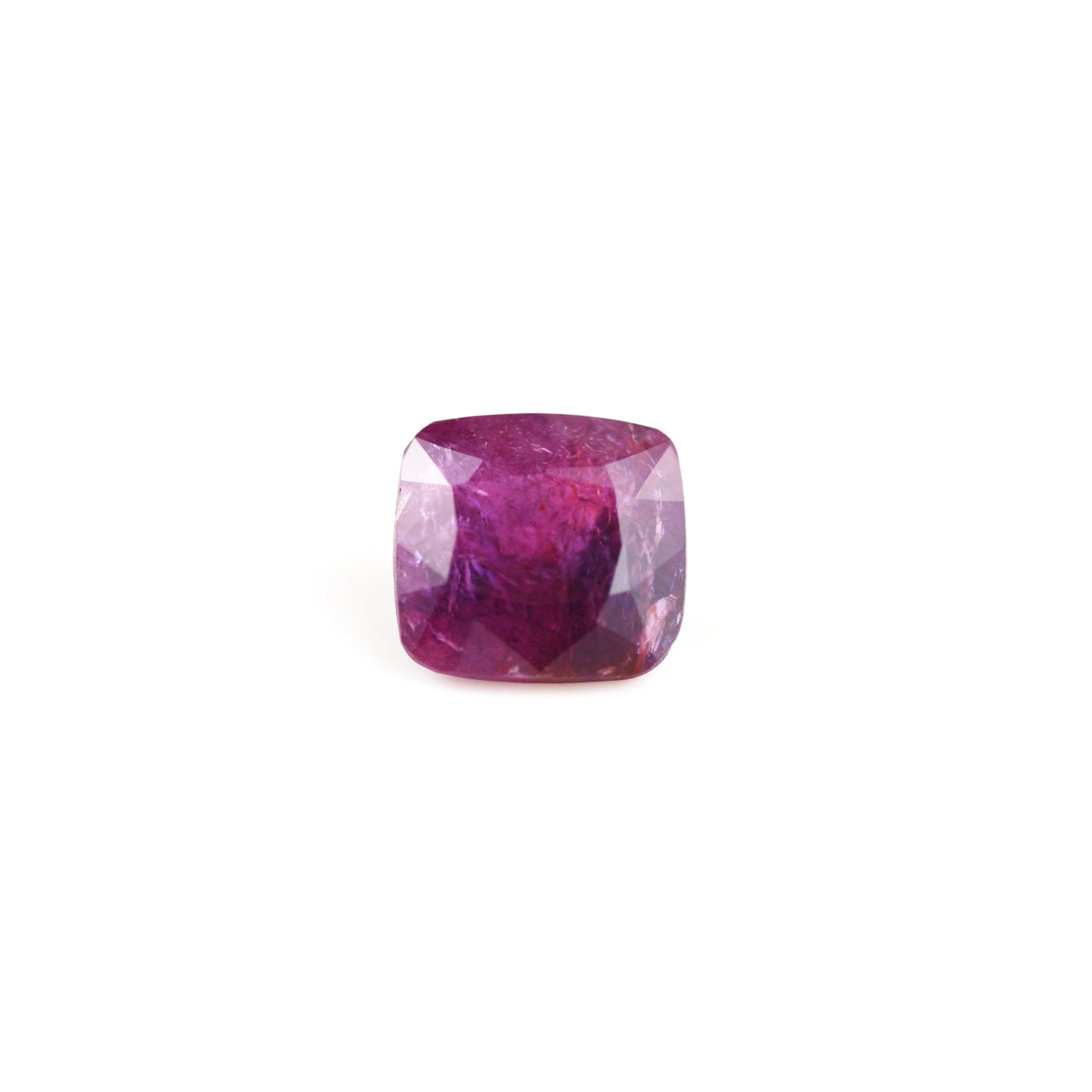Purplish red 5.4 ct. Ruby in cushion