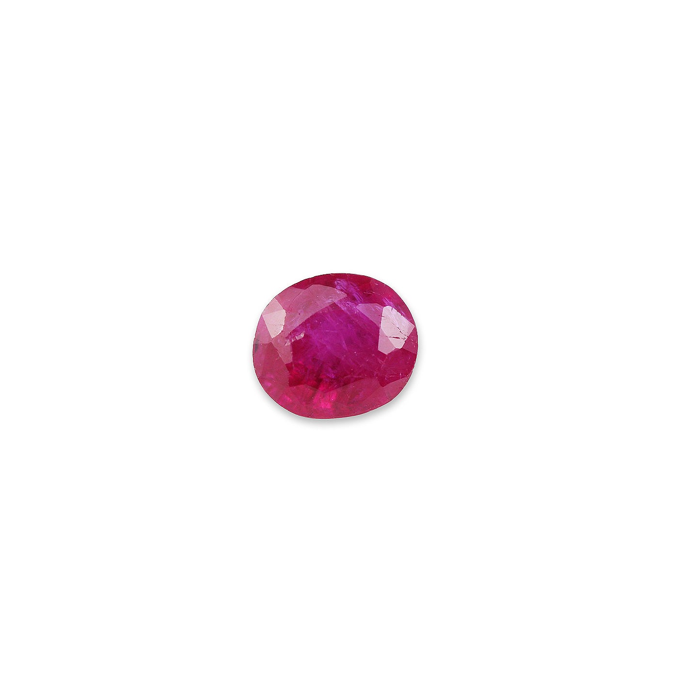 Purplish red 0.88 ct. Ruby in oval