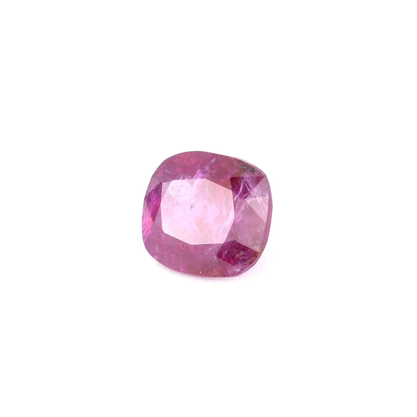 Purplish red 3.2 ct. Ruby in cushion cut