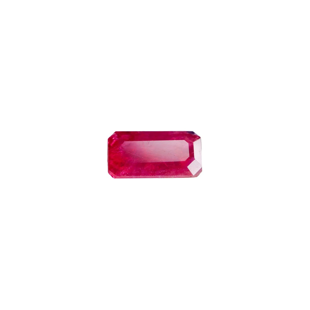 Red 1.37 ct. Ruby in emerald cut